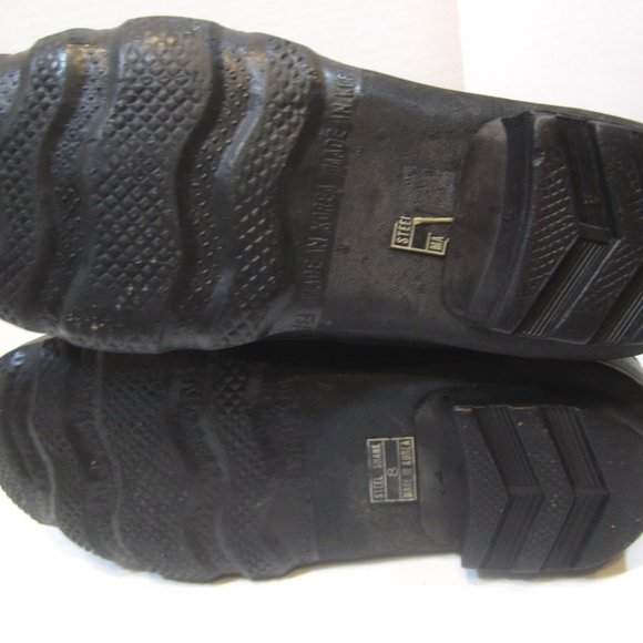 WeatherRite Leather Rubber Navy Steel Toe Boots 8 main image 4